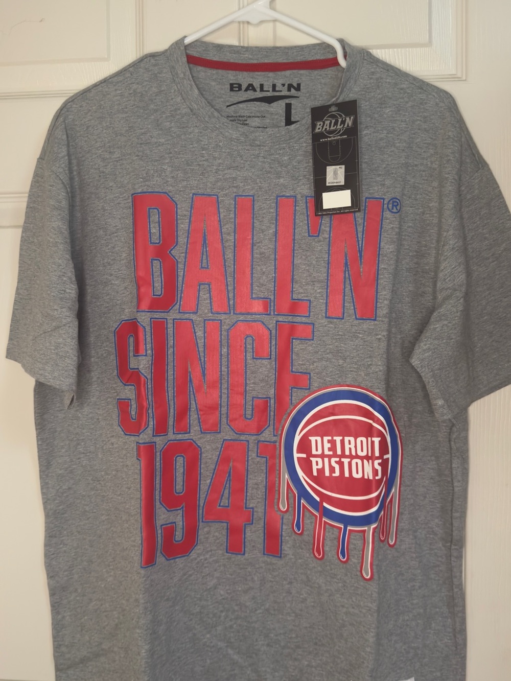 Detroit Pistons ' Since 1941' Grey Graphic Tee